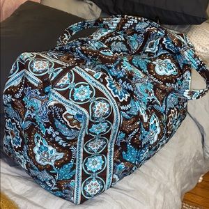 Vera Bradley “Blue Java” printed duffel bag